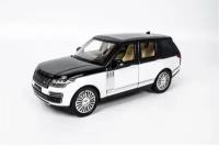 Машинка металлическая инерционная "Ленд Ровер/Land Rover" Range Rover 1:24, 20 см со световыми и звуковыми эффектами Бело-черный