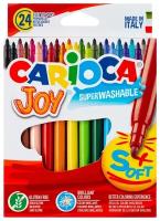 Набор фломастеров 24 цвета Carioca Joy (линия 1-2.6мм, смываемые, вентилируемый колпачок) картонная упаковка (40615)