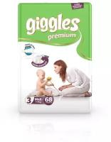 Подгузники Giggles premium Midi (3) 4-9 кг, 68 штук