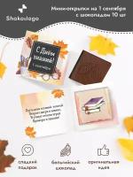 Мини-открытки на 1 сентября с шоколадом Shokoslogo 10 шт