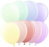 Воздушные шары Макарунс ассорти 30см 100 штук / упаковка шаров / разноцветные шарики