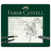 Набор карандашей ч/г Faber-Castell «Pitt Graphite», 19 предметов, заточен., метал. кор