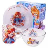 Набор "Winx Club" Звезды, (3 предмета, подарочная упаковка), стекло