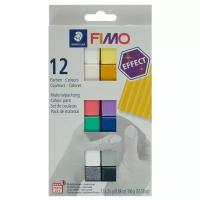 Полимерная глина FIMO Effect базовый 12 цветов (8013 C12-1) разноцветный 25 г