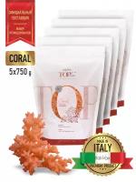 Комплект Воск горячий (пленочный) ITALWAX Top Line Coral (Коралл) гранулы 750 гр. х 5 шт