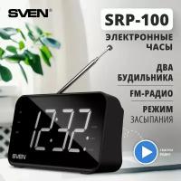 АС SRP-100, черный (2 Вт,FM,LED-дисплей,встроенные часы и будильник, встроенный аккумулятор)
