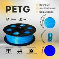 PETG пруток BestFilament 1.75 мм, 1 кг, 1 л, флуоресцентный голубой, 1.75 мм