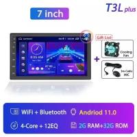 Универсальная автомагнитола 7" Android 2DIN 2/ 32 ГБ USB, Wi-Fi, GPS, Bluetooth