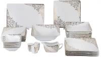 Сервиз столовый. Wertvolleperle Germany. Flat Gold 30 Pcs dinner set (Столовый набор 30 предметов) на 6 персон