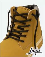 Шнурки для обуви BOJA (LUX), круглые, черные, 150 см, для кроссовок; ботинок; кед; бутсов