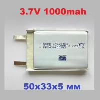 Аккумулятор EEMB LR523450 3.7V 1000mah MD2430400393 LI-PO Battery без разъема батарейка запчасти, тюнинг литиевая батарея аккумуляторная