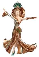 Goodwill Елочная игрушка Миледи Микаэлла - Танец Золотой Валенсии 12 см, подвеска D 46010