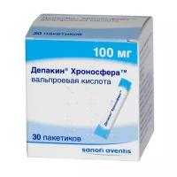 Депакин Хроносфера гран. с пролонг. высвоб., 100 мг, 30 шт