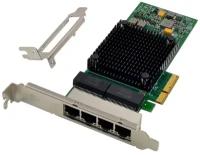 Сетевая карта PCIe x4 (Intel NHI350AM2x2) 4 x RJ45 Gigabit Ethernet | ORIENT XWT-INT350L4PE4