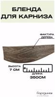 Бленда для карниза пластикового, отрез - 3,5 м, цвет - беленый дуб, ширина бленды - 7 см