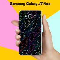 Силиконовый чехол на Samsung Galaxy J7 Neo Молнии 7 / для Самсунг Галакси Джей 7 Нео