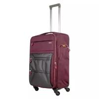 Умный чемодан Impreza, текстиль, Tyvek (нетканое полотно), увеличение объема, водонепроницаемый, ребра жесткости
