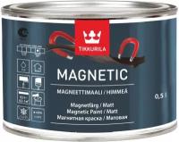 Краска декоративная с эффектом магнита Magnetic (Магнетик) TIKKURILA 0,5 л серый