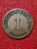 Монета Германия 1 Пфенниг 1901 год # 1-11