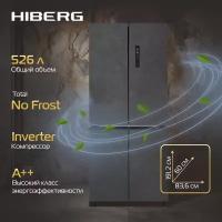 Холодильник Hiberg RFQ-600DX NFDs inverter, темный камень (трехкамерный)