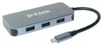 D-Link DUB-2335 A1A Док-станция с разъемом USB Type-C, 3 портами USB 3.0, 1 портом USB Type-C PD 3.0, 1 портом HDMI и 1 портом Gigabit Ethernet