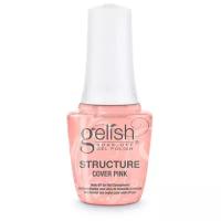 GELISH Structure COVER PINK, 15 ml - камуфлирующий розовый укрепляющий гель с кисточкой