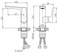 Смеситель для раковины BelBagno Ancona LVM-CRM