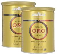 Кофе молотый Lavazza Qualita Oro, жестяная банка, 2 уп, 250 г