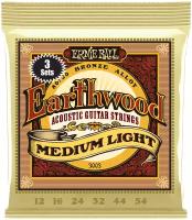 Струны для акустической гитары Ernie Ball 3003 Earthwood Medium Light 80/20 Bronze 12-54 3 pack