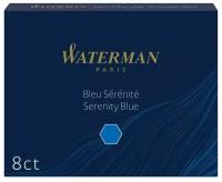 Картриджи чернильные Waterman Standart, синий, 8 шт. в упаковке, картонная коробка