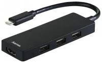 USB-хаб Hama USB-C 00135762 black