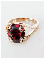 Кольцо помолвочное Lotus Jewelry, гранат, размер 16, красный