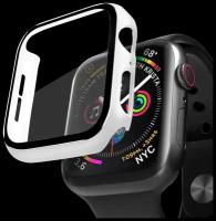 Кейс со стеклом для Apple Watch 4/5/6/SE/6/SE series белый, 44 мм, Deppa 47162