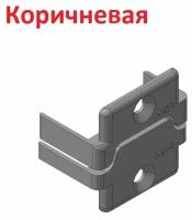 Заглушка нижняя, П-профиля, калитка, правое открытие (коричневая), K41RB - DoorHan