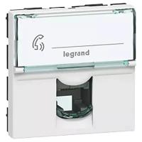 Legrand (Легранд) Розетка телефонная RJ12 Mosaic 6 контактов 2 модуля белая 078732