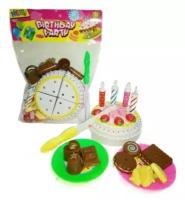 Набор продуктов с посудой Junfa toys Торт праздничный 8882-7 разноцветный