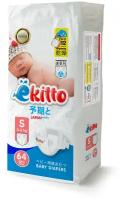 Ekitto подгузники Premium S, 3-6 кг 54 шт