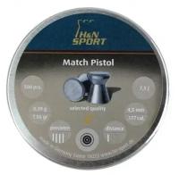 Пули пневматические H&N Match Pistol 4,5 мм 0,49 гр (500 штук)