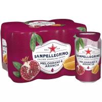 Газированный напиток Sanpellegrino Melograno e arancia Гранат и апельсин, 0.33 л, 6 шт