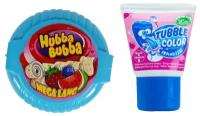 Жвачка Hubba Bubba Ягодный микс (мега лента) 56 гр. + Tubble Gum Ежевика (жидкая) 35 гр