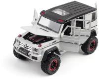 Машинка Mercedes-Benz G-класса G500 AMG Мерседес Бенц Гелик (1:24) 22 см, металл, инерция, открываются двери, капот, люк и багажник, свет и звук