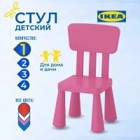 Детский стул икеа маммут (IKEA MAMMUT), 39х36х67 см, розовый 40382323