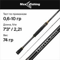 Спиннинг для рыбалки Major Craft TripleCross TCX-S732AJI 0,6-10гр, 221 см, для ловли окуня, щуки, судака, жереха, удилище спиннинговое