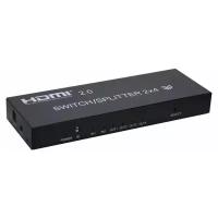 Переключатель/Разветвитель HDMI 2х4 + audio Ultra HD V2.0 (4Кх2К,3D) /VConn/