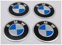 Наклейки на колесные диски БМВ / Наклейки на колесо / Наклейка на колпак / BMW D-60 mm