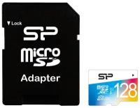 Карта памяти MicroSD 128GB Silicon Power Class 10 UHS-I (R/W 75/15 Mb/s) + SD адаптер