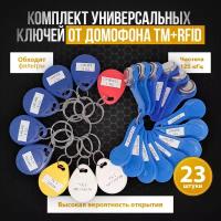 Комплект универсальных ключей от домофона TM+RFID / Ключи вездеходы TM + RFID 23 шт