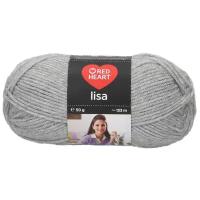 Пряжа для вязания Red Heart 'Lisa' 50гр 133м (100% акрил) (05668 средне-серый меланж), 10 мотков