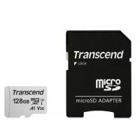 Карта памяти 128GB Transcend TS128GUSD300S-A microSDXC Class 10 U3, V30, A1 300S + адаптер