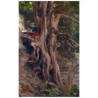 Репродукция на холсте Деревья (Trees) №1 Лейтон Фредерик 30см. x 48см